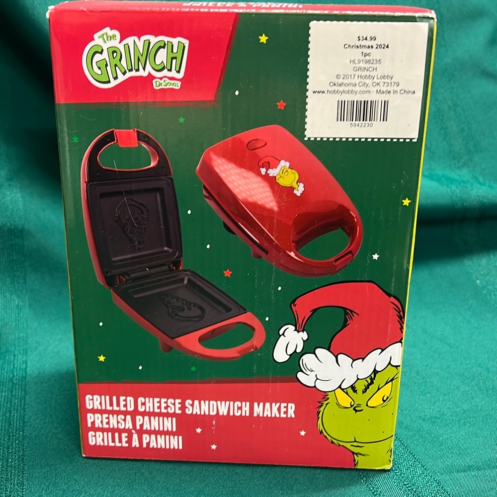 Grinch grilled cheese sandwich maker & panini